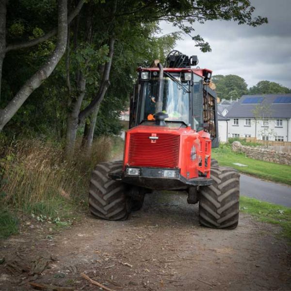 IR-167-forwarder-650px Timber Forwarder hauling felled trees in Aberdeen